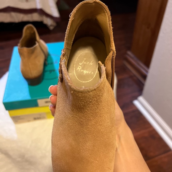 Jack Rogers Oak Color Suede Booties - Picture 2 of 6